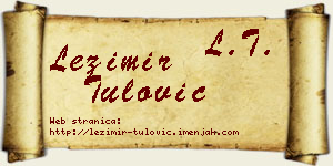 Ležimir Tulović vizit kartica